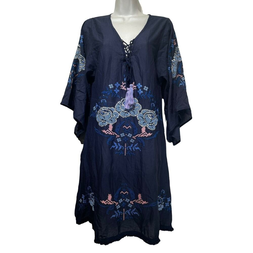 ruby yaya luna rose beaded embroidered caftan dress size XS